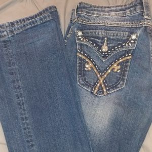 Women's Miss Me's Size 30 Bootcut Flap Pocket